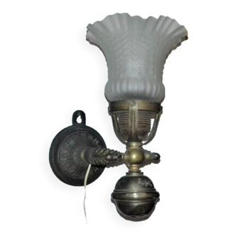 Brass ship swing lamp, Art deco ship lamp, Art deco brass wall lamp, boat lamp
