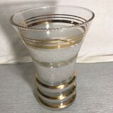 Vase former fains cristalor glassware from boom decor golden belgium vintage