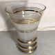 Vase ancien fains Cristalor verrerie de Boom decor doré Belgique vintage