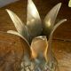 Pineapple vase in solid brass