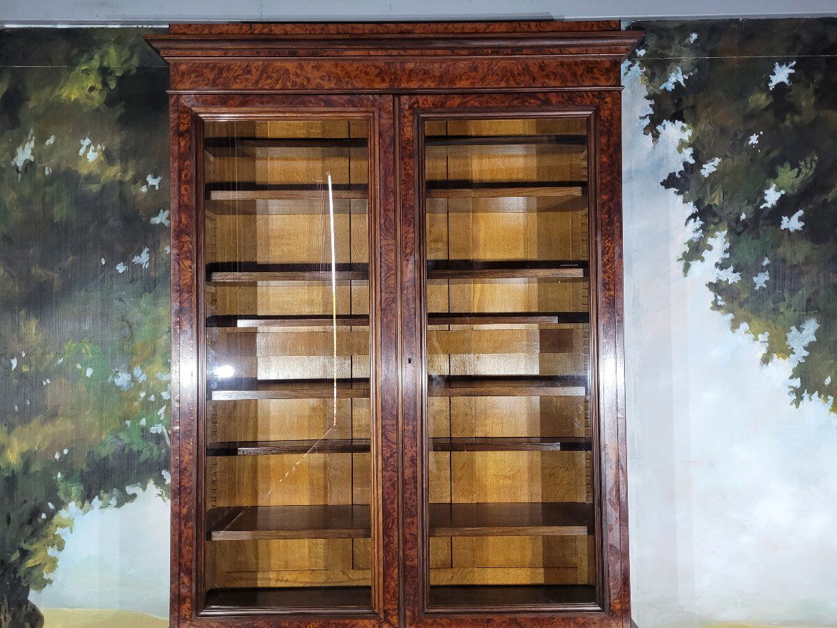 Large mahogany library from the Restoration period.
