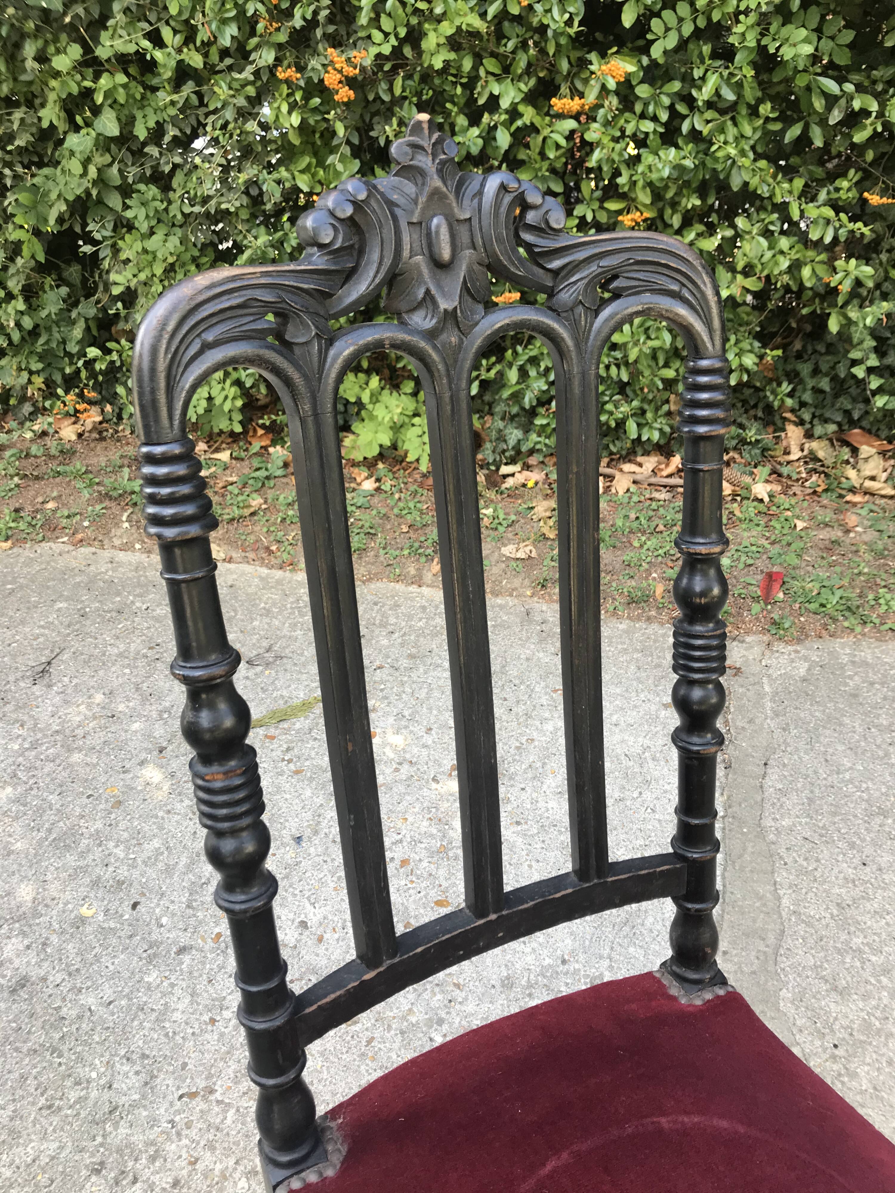 Napoleon III period nanny chair