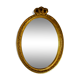 Oval mirror gold frame 28 x 20 cm