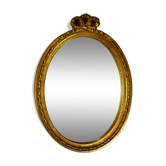 Oval mirror gold frame 28 x 20 cm
