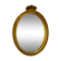 Oval mirror gold frame 28 x 20 cm