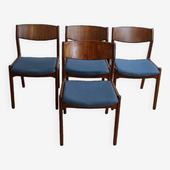 4 chaises vintage en teck, 1960 Danemark