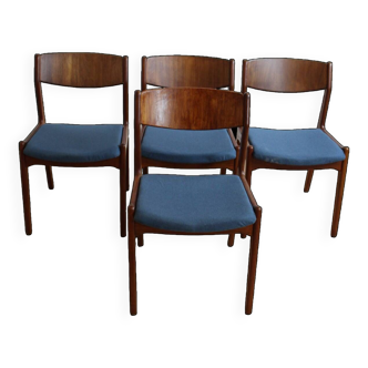 4 chaises vintage en teck, 1960 Danemark