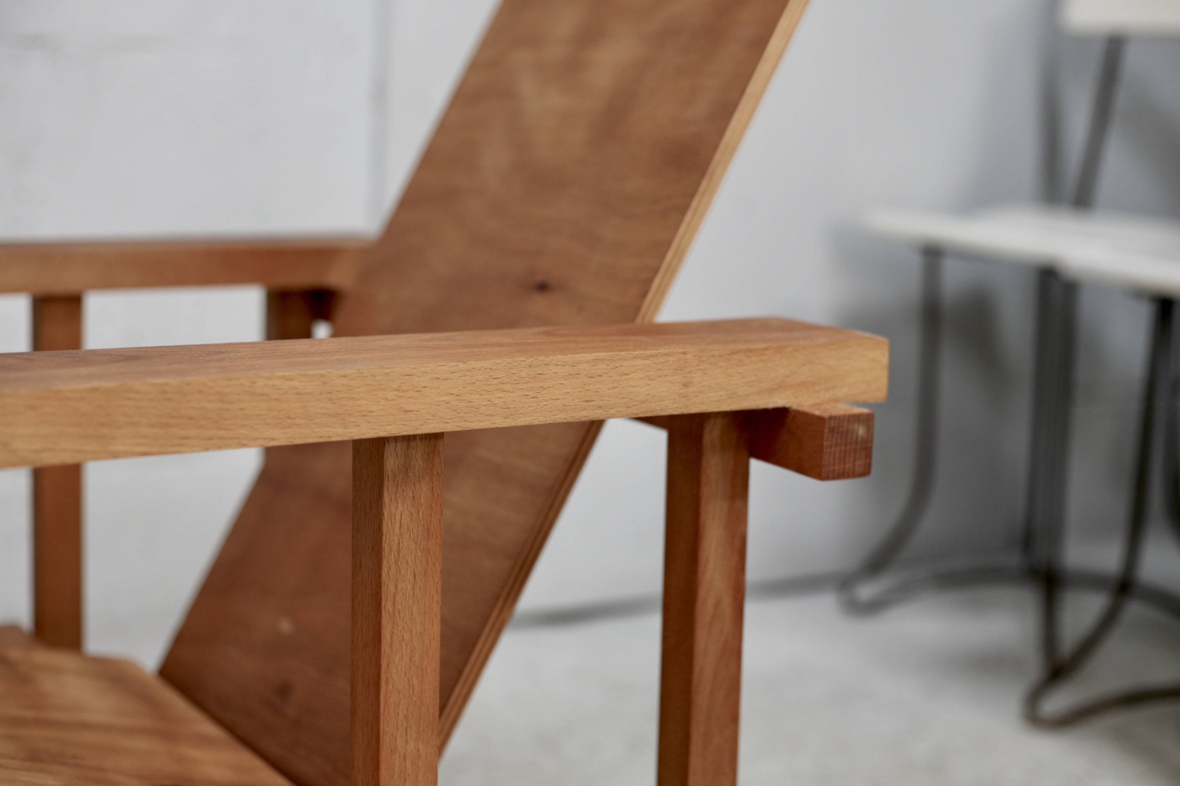 Fauteuil d'après Gerrit Rietveld. Circa 1970