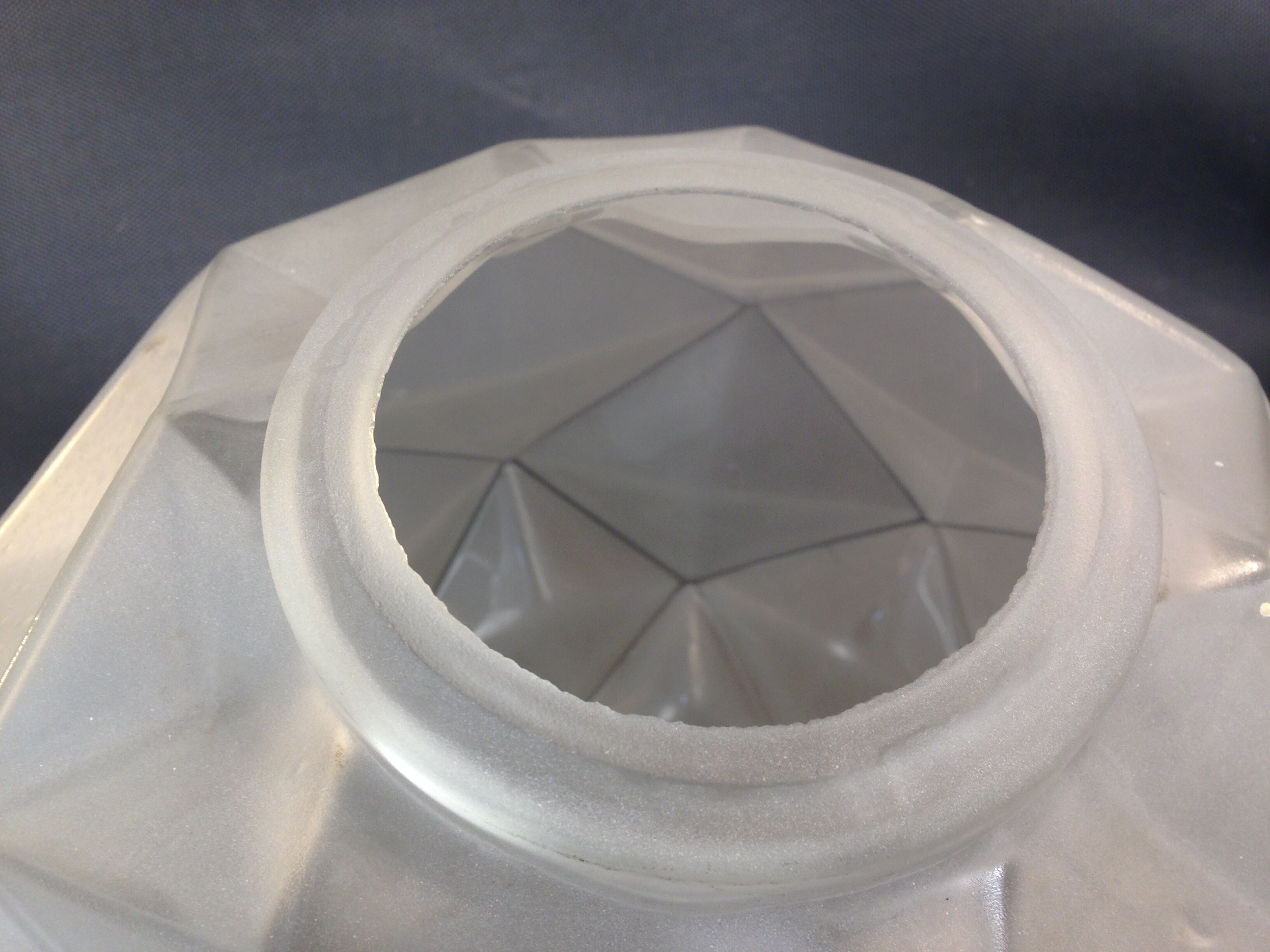 Old art Deco glass ball hanging lamp frosted diameter 28cm