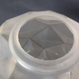 Old art Deco glass ball hanging lamp frosted diameter 28cm