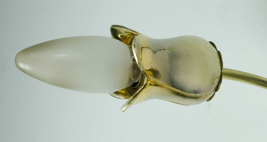 Mid century 2-light ceramic and brass sconce 1950s