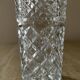 Vintage vase in chiseled Bohemian crystal and brass