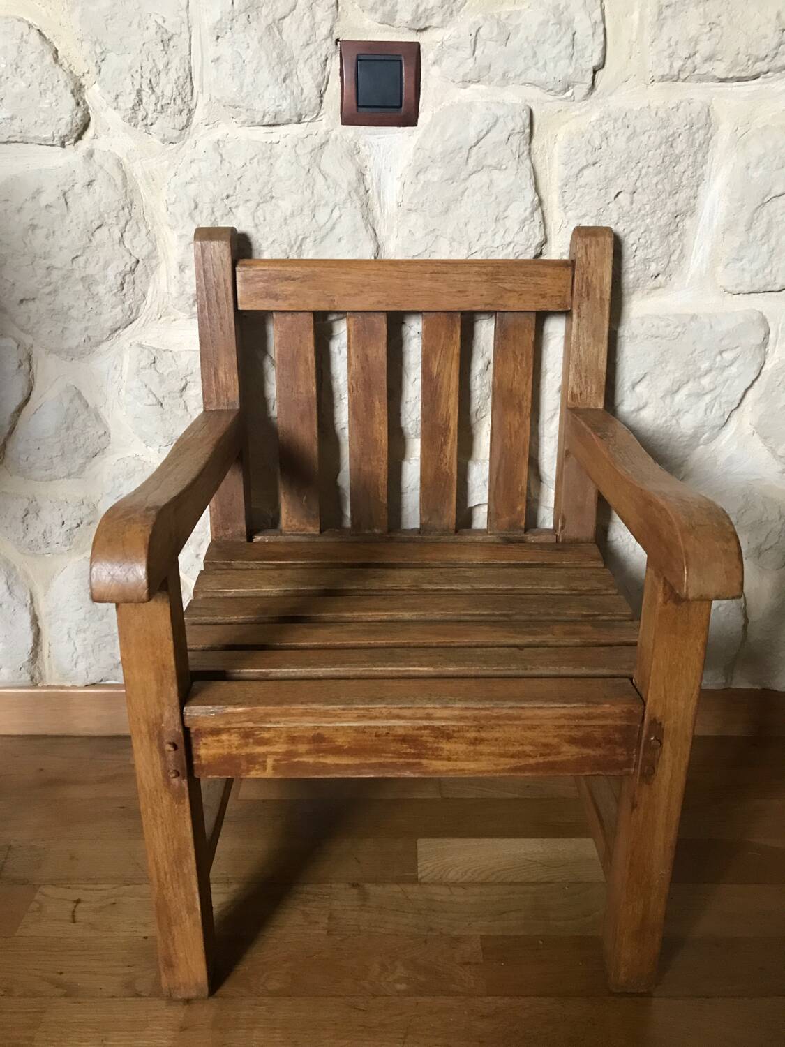 Wooden armchair for children