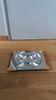 Guy Degrenne compartmentalised aperitif platter in Hollywood Regency style.
