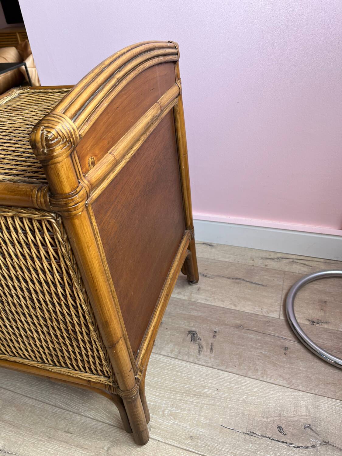 Wicker rattan chest of drawers