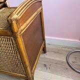 Wicker rattan chest of drawers