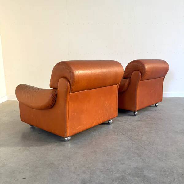Set vintage Italian lounge chair, 1970s