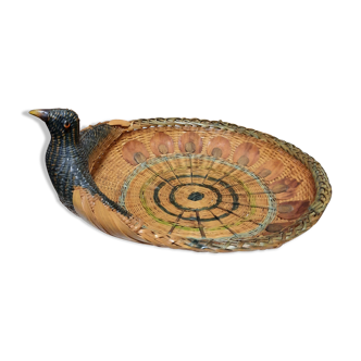 Peacock-shaped basket