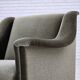 Fauteuil danois des années 1970, velours vert d'origine, bois de hêtre.