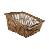 Panier en rotin 1960