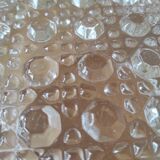 Glass ceiling light globe with relief decoration