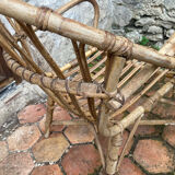 Pair of vintage rattan armchairs