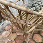 Pair of vintage rattan armchairs