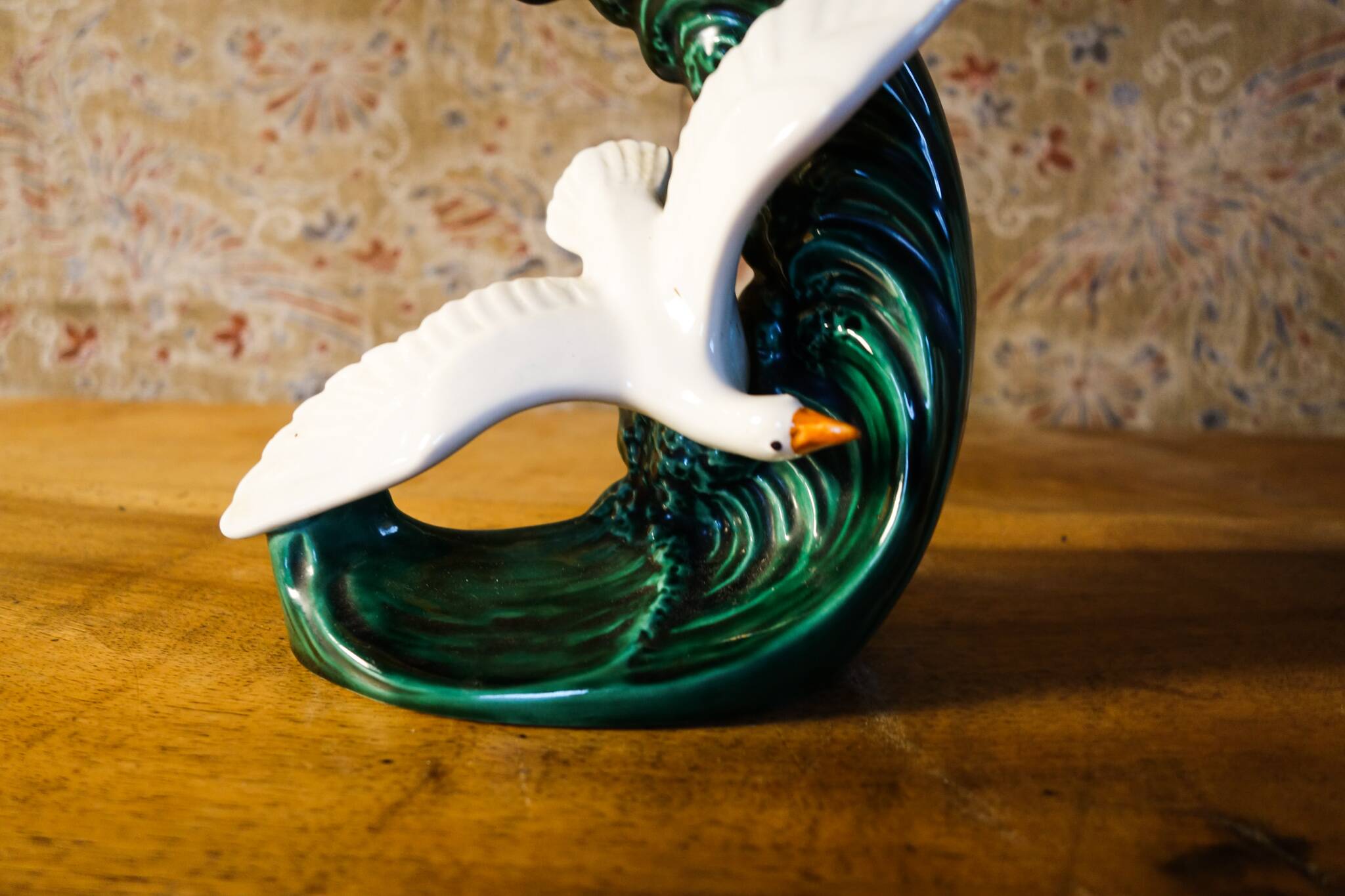 Barbotine candle holder from the 50s.