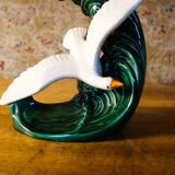 Barbotine candle holder from the 50s.