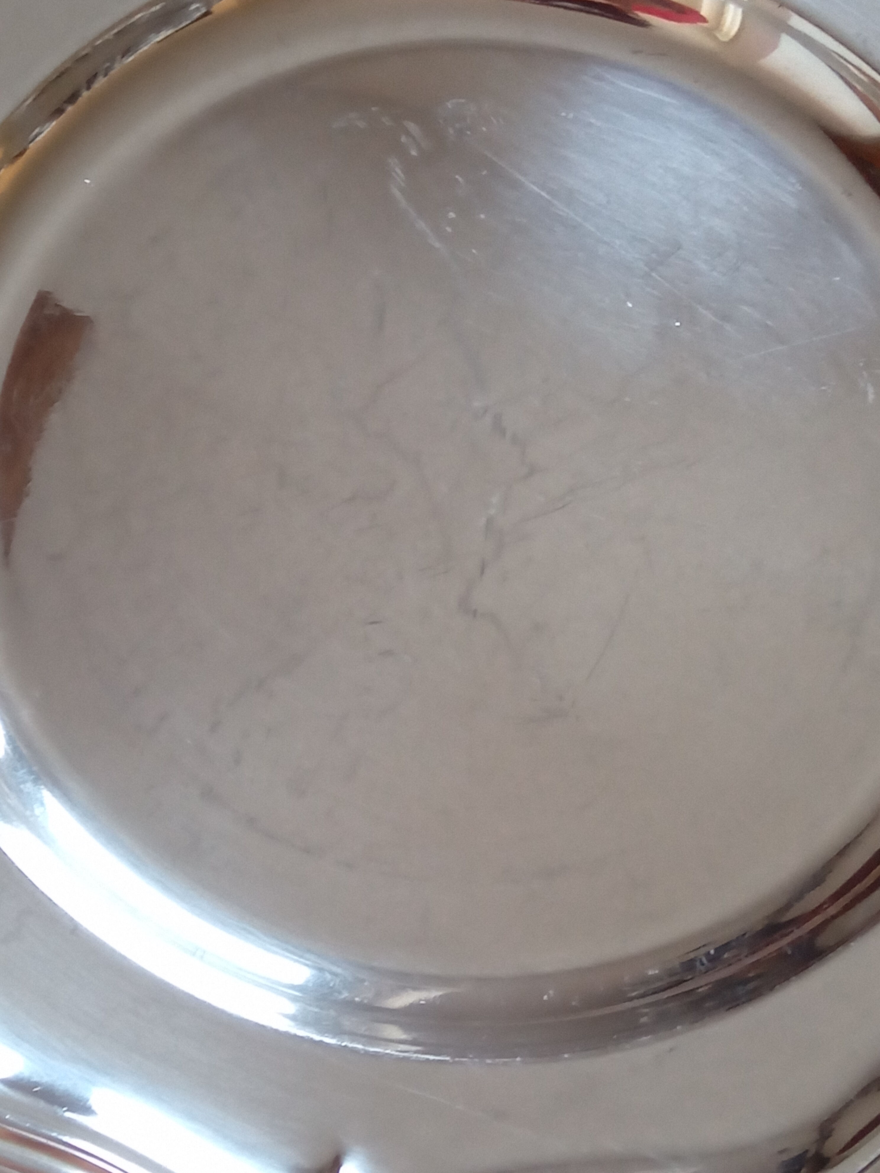 Round silver metal dish Christofle
