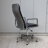Swivel office chair in black leather - Frederick Scott for Hill - UK - 1970's