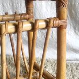 Rattan magazine rack - 60s/70s