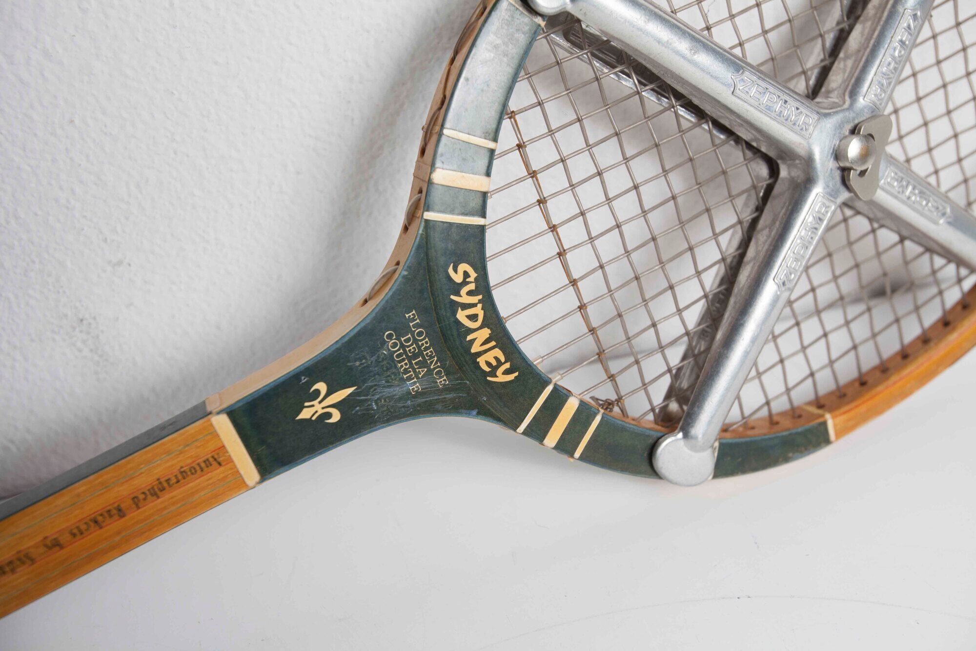 1960 Sydney tennis racket with metal tendor and cover