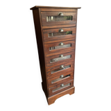 Exotic wood chest of drawers – Vintage industrial style