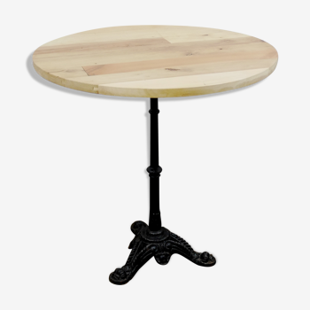 Table bistrot bois et pied fonte