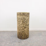 Vintage mid century ceramic umbrella stand with bark structure