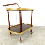 Desserte néoclassique en laiton, années 1960