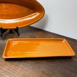 3 glazed ceramic dishes