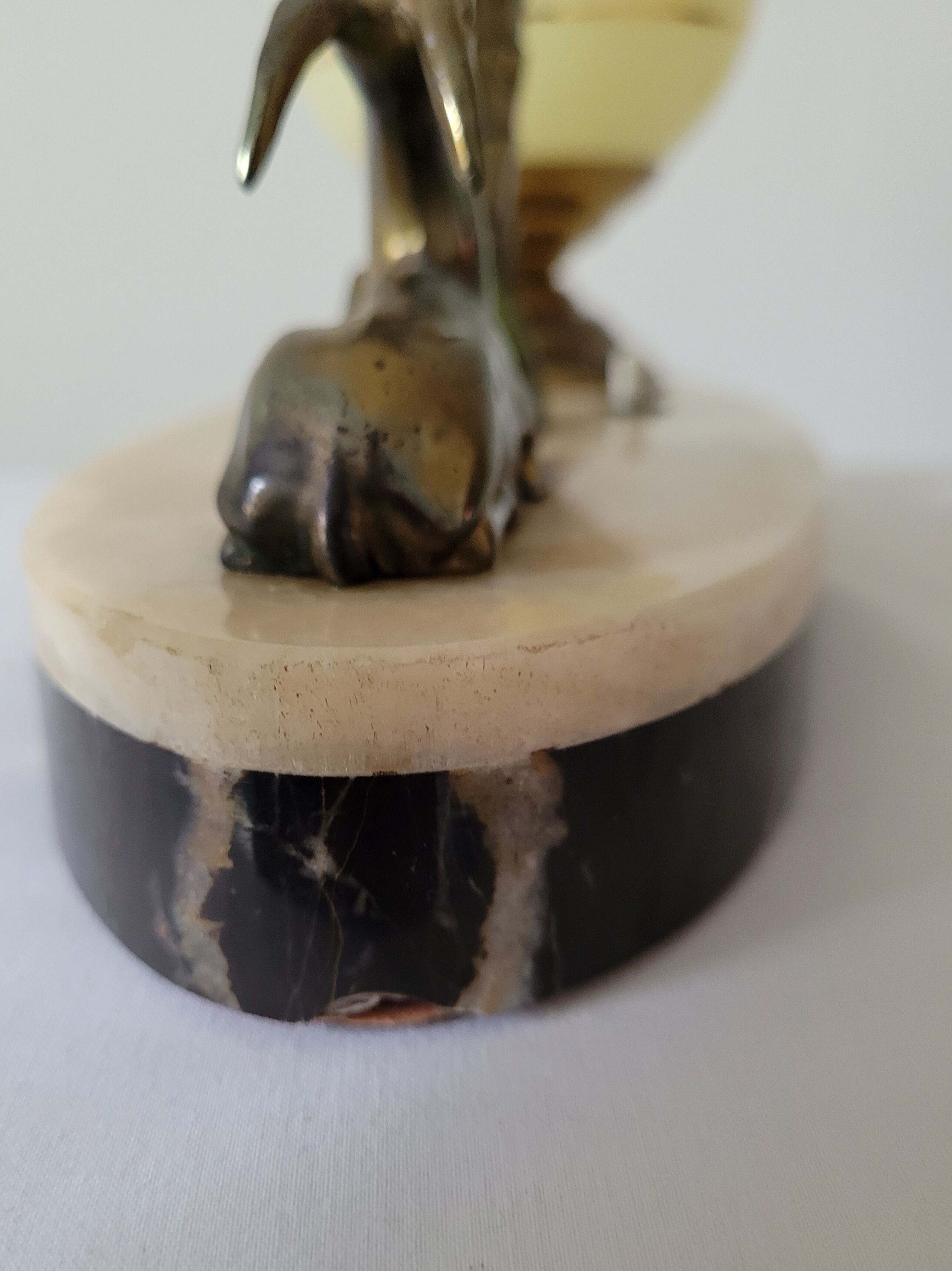 Marble night light lamp with antelope