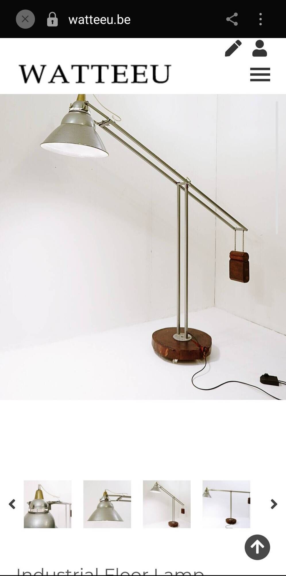 Lampe suspension sur pied aluminium pivotant superbe