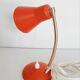 Orange tabletop casserole lamp, desk lamp, flexible, 50s, vintage French