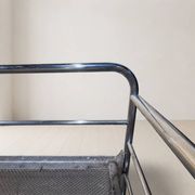 Vintage chrome tubular steel daybed frame, mid-20th century, Czechoslovakia, 190 × 86 × 67 cm