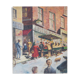 'market day' - scène de rue britannique - huile sur toile