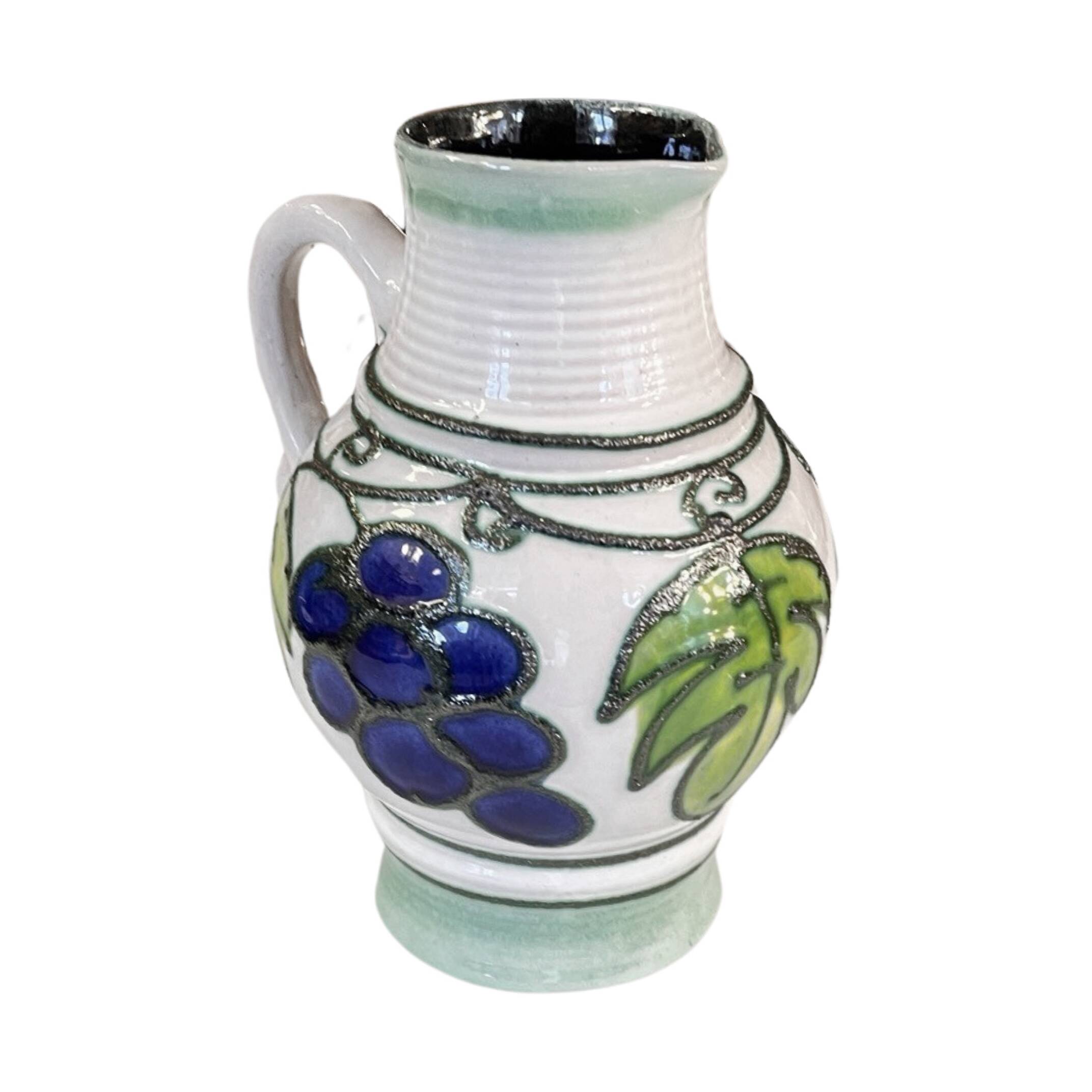Ceramic jug with handle, Strehla Keramik, Germany, 1970s.