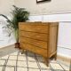 Vintage chest of drawers compass feet