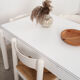 White extendable table, Italian design, 1980s, made in Italy