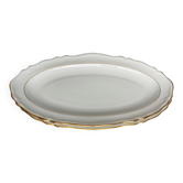 2 small oval dishes in white porcelain