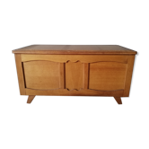 Coffre, banc en bois années 70