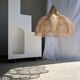 Rattan pendant lamp in the shape of a flower