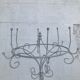 Vintage wrought iron parrot coat rack